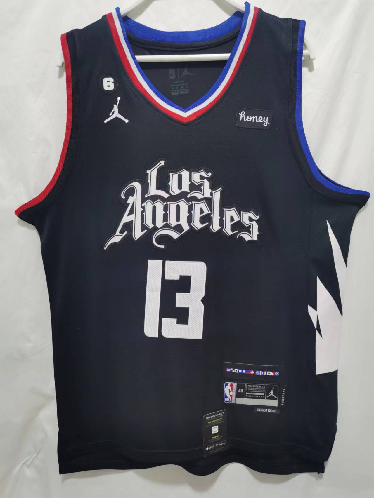 Men Los Angeles Clippers 13 George Black Season 22-23 NBA Jersey